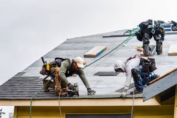 Professional Roofing technician working in Benicia, CA